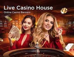 Casino Hold'em dealer studio with live cards and betting interface